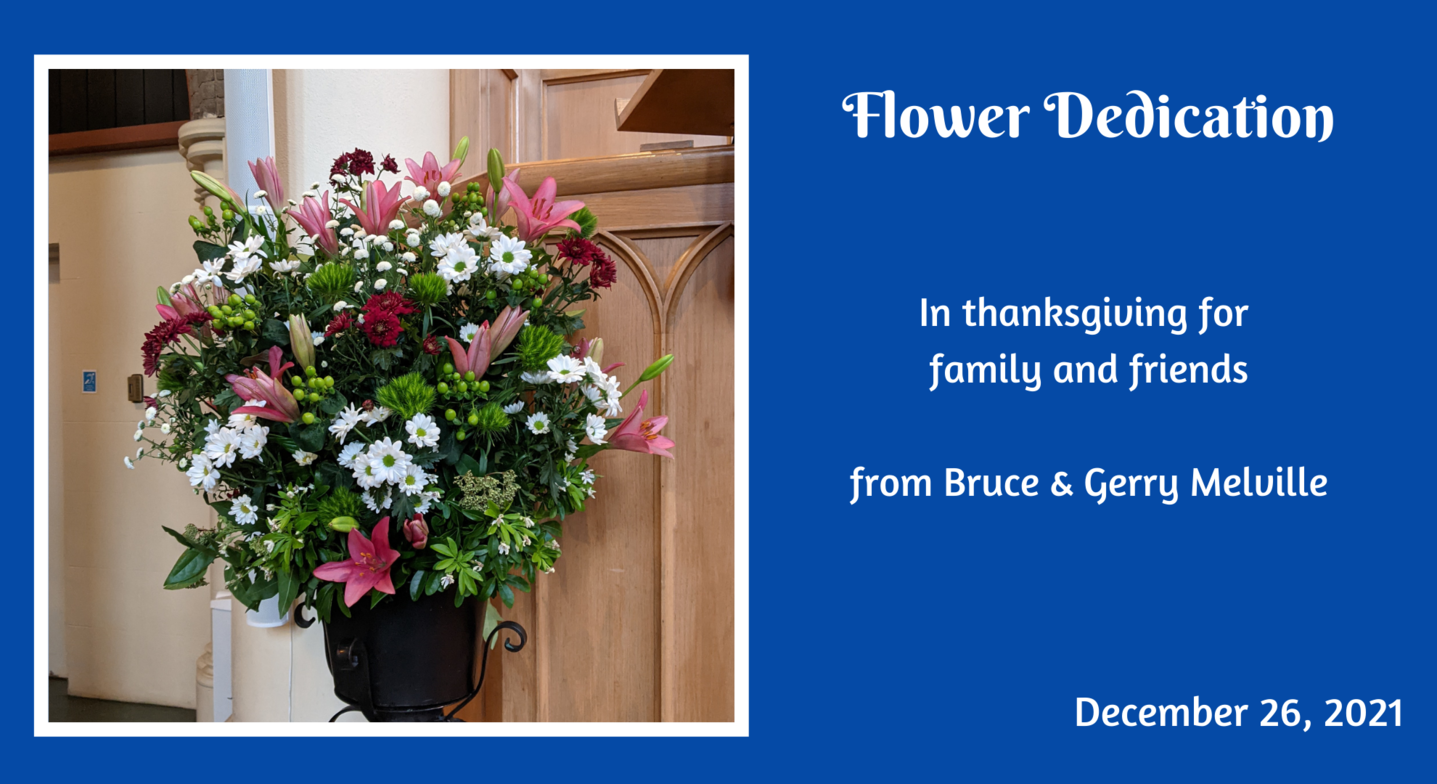 Flower Dedications Connect & Give St. John the Divine Anglican Church